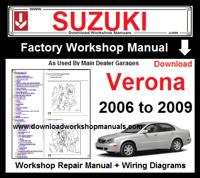suzuki verona workshop service repair manual